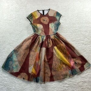 Making the Cut Gary Graham a line carnival dress, size med